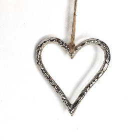 Metal Hanging Heart 10cm