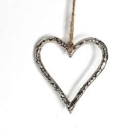 Metal Hanging Heart 9cm