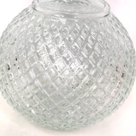 Textured Glass Bottle Vase 15cm