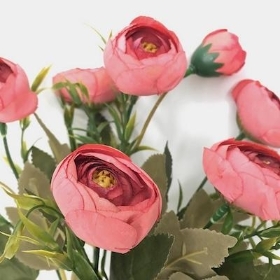 Dusky Pink Ranunculus Bush 28cm