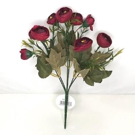 Burgundy Ranunculus Bush 28cm