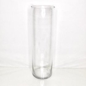 Clear Glass Cylinder Vase 50cm