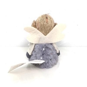 Grey Fabric Angel 8cm