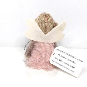 Pink Fabric Angel 8cm