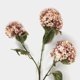 Vintage Pink Viburnum Spray 81cm