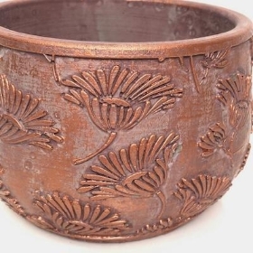 Round Copper Planter 13cm