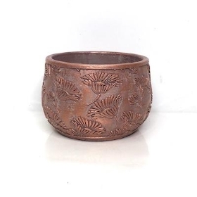 Round Copper Planter 13cm