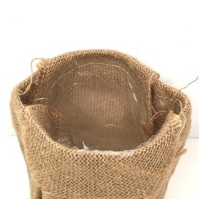Natural Hessian Bag 13cm