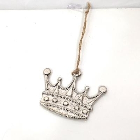 Metal Hanging Crown 8cm