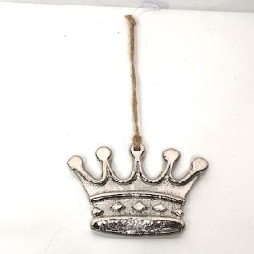 Metal Hanging Crown 9cm