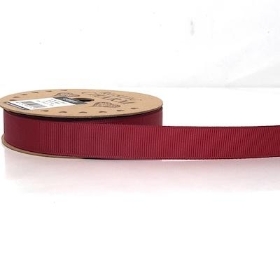 Deep Red Grosgrain Ribbon 15mm