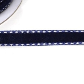 Navy Velvet Ribbon 9mm