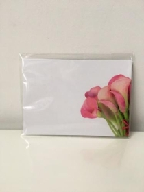 Florist Cards x 6 Pink Calla