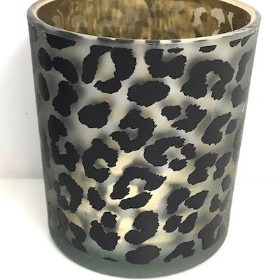 Leopard Print Tealight Holder 8cm