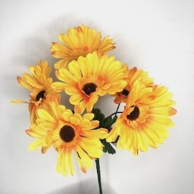 Yellow Gerbera Bush 31cm