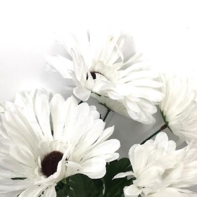 Ivory Gerbera Bush 31cm