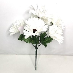 Ivory Gerbera Bush 31cm