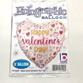Holographic Happy Valentines Day Balloon