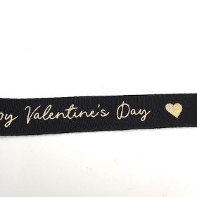 Black Biodegradable Valentines Ribbon 19mm