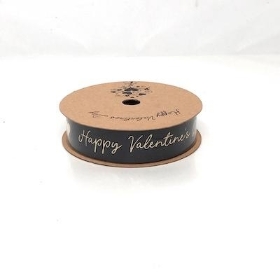 Black Biodegradable Valentines Ribbon 19mm