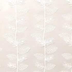 White Frosted Pinecones Cellophane 50m
