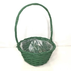 Green Loop Handle Basket 38cm