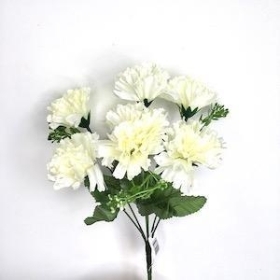 48 x Ivory Carnation Bush 32cm