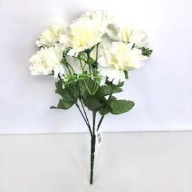 48 x Ivory Carnation Bush 32cm