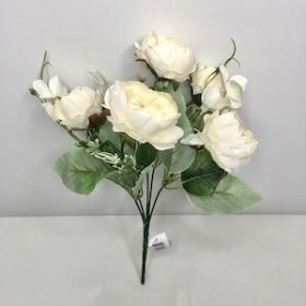 36 x Ivory Peony And Hydrangea Bush 31cm