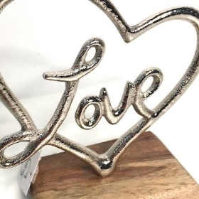 Love Heart On Stand 10cm