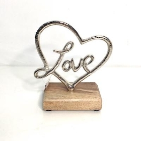 Love Heart On Stand 10cm