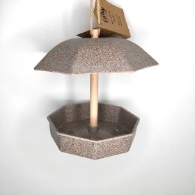 Grey Nut Husk Bird Feeder 20cm