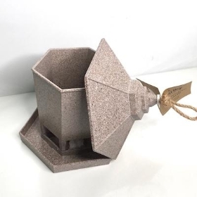 Grey Nut Husk Bird Feeder 23cm