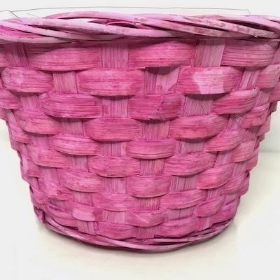 Pink Bamboo Basket 21cm