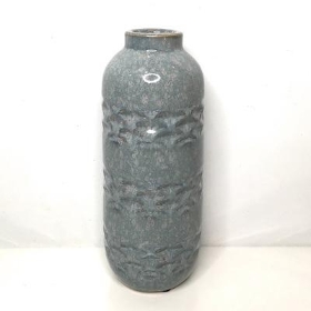 Pale Blue Crinkle Vase 25cm