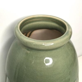 Green Stripe Ceramic Vase 24cm