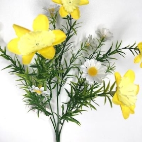Narcissus And White Daisy Bush 35cm