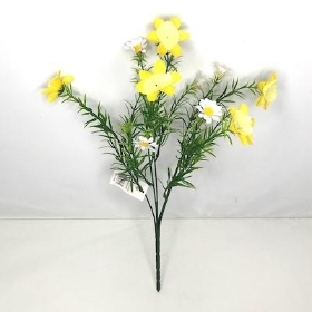 Narcissus And White Daisy Bush 35cm