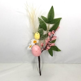 Pink Egg And Daisy Pick 26cm
