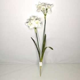 White Daffodil Spray 63cm