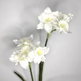 White Daffodil Spray 63cm