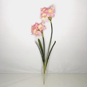 Pink Daffodil Spray 63cm