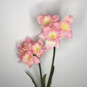 Pink Daffodil Spray 63cm