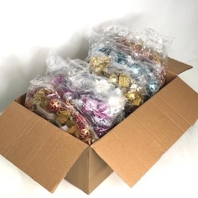 72 x Assorted Glittered Parcel Pick 18cm