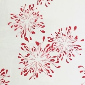 Red Floral Cellophane 100m