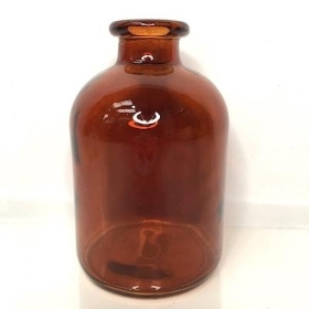 Brown Honey Bottle Vase 17cm