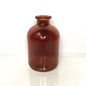Brown Honey Bottle Vase 17cm