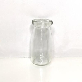 Clear Mini Milk Bottle 9cm