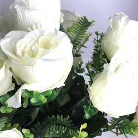 Ivory Rose Bush 41cm