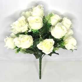 Ivory Rose Bush 41cm